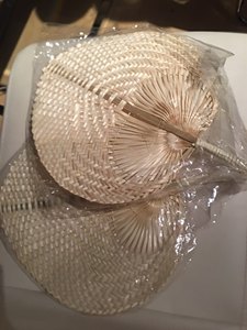 Party <b>Wedding</b> Favor <b>Gifts</b> Handmade Palm Leaf Bamboo Handheld Fan Natural Bamboo Fans Palm Leaf Hand Fans - Product Image 6