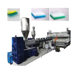 PC PP PE Hollow Cross Section Transparent Grid Board Sun Sheet Factory Direct Supply Extrusion Production Machine Line