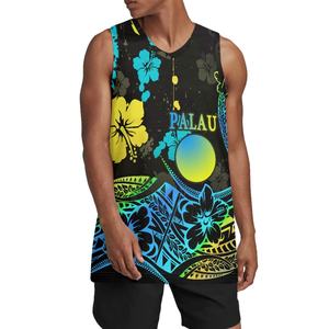 Groothandel Custom Basketbal Jersey Micronesië Palau Hibiscus Bloemenprint Basketbal Uniform Heren Sport Team Kleding - Product Image 5