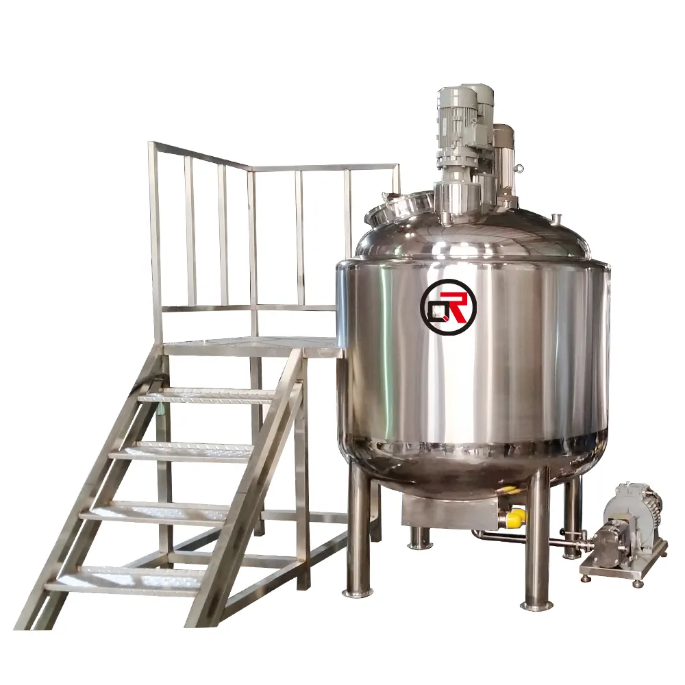 Stainless steel control box 500l liquid SS304 and SS316 shampoo ointment adhesive liquid soap manufacturing machine mixing tank