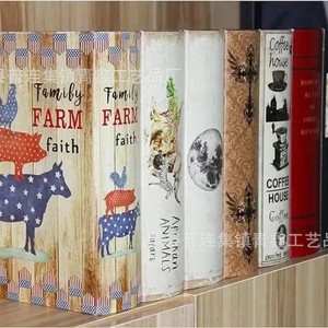 Caja de Almacenamiento con Forma de Libro Retro, Aspecto de Madera, Forro de Cuero Sintético, Caja de Joyería, Almacenamiento Decorativo para Dormitorio, Tipo Rectangular Vertical - Product Image 2