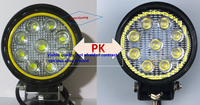 Lampu Kerja Dua Warna Langsung dari Pabrik, Halo Lampu Peringatan Kecerahan Ultra Tinggi, Tahan Air IP68, Rumah Lampu Aluminium Die-cast 6500