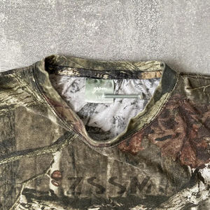 Camiseta personalizada de camuflaje cuadrado recortada de gran tamaño para hombre, camiseta gráfica de camuflaje con estampado digital de árbol Real de algodón lavado Vintage - Product Image 3