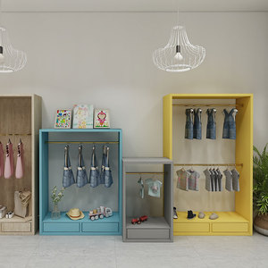 Estante de exhibición de pared para ropa de niños, estante de exhibición de ropa de diseño Interior para sala de exposición - Product Image 2