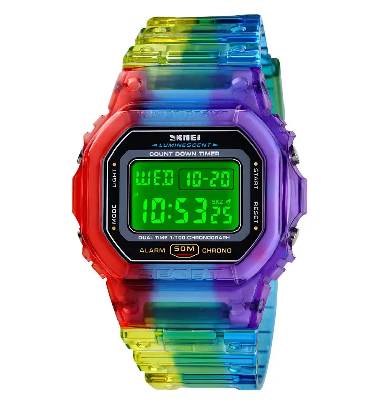2021 Trending Products Skmei 1622 cool Gradient color analogue digital watch for young boys and girls