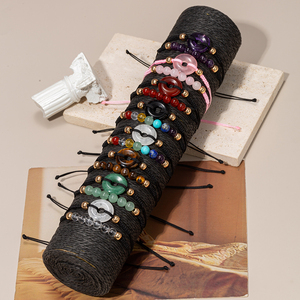 Bracelets Donut Agate perles rondes pour femmes hommes Double couche Boucle pacifique Bracelet tressé Pierre fait main Bijoux ajustables - Product Image 5