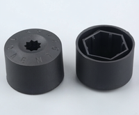 Couvercle de Valve de pneu de voiture, moyeu de roue automobile, boulon d'écrou Anti-poussière, décoration, couvercle de vis antivol noir