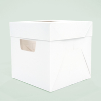 Boîtes transparentes blanches de catégorie comestible de boîte de gâteau de Macaron mignon populaire avec le couvercle de fenêtre de PVC pour l'emballage de biscuit de biscuit de Dessert