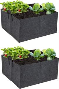 Sacs de culture en feutre réutilisables et durables à 4/6 compartiments, bacs de jardin surélevés avec poignées, pour intérieur et extérieur, jardinières de 10 gallons pour légumes et fleurs - Product Image 6