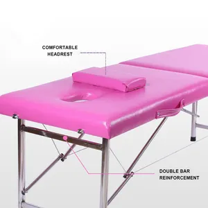 PZ经济耐用粉色可折叠便携式睫毛水疗按摩床