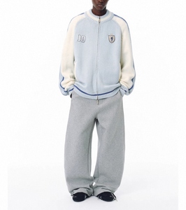 2025 Custom Fashion Zip-Up Blue Knit <strong>Cardigan</strong> <strong>for</strong> <strong>Men</strong> <strong>Long</strong> Sleeved Breathable <strong>for</strong> Winter OEM &amp; ODM - Product Image 5