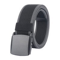 Ceinture en toile extensible légère et résistante pour homme, boucle en plastique durable, ceinture tactique élastique pour le travail, les voyages et les sports
