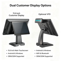 Pantalla táctil de 15,6 pulgadas Sistema POS todo en uno Caja registradora Máquina POS Fabricación Hardware Terminal POS para restaurante