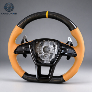 Volante de Fibra de Carbono Personalizado para Audi A4 B8 B9 A3 8p A6 RS3 Q3 A1 A5 C6 C7 C7.5 C8 B6 B7 B8.5 8V RS5 RS6 RS7 S5 S6 S7 A7 - Product Image 1