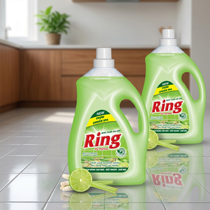 Nettoyant liquide pour sols Ring 1KG, parfum citronnelle et citron, bouteille verte, nettoyant en profondeur pour les sols de la maison - Product Image 3