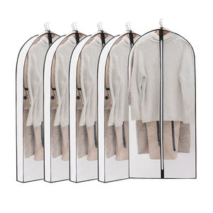 Bolsa de traje de ropa PEVA duradera de alta transparencia, bolsa de vestir reutilizable, cubierta antipolvo para ropa - Product Image 3