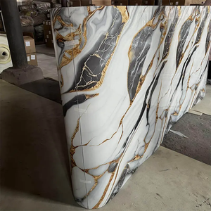 Pannello Murale Ecologico Effetto Marmo Impermeabile in Schiuma PET, Adesivo Murale Autoadesivo, Rotolo di Carta da Parati Moderna a Piastrella Marmorizzata per Arredamento Casa - Product Image 4