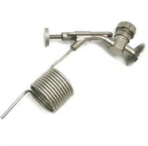 Thép không gỉ vệ sinh bia triclamp sản xuất bia Nhà máy bia lên men bể Mẫu van CuộN bọt Stopper defoaming