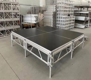 2025 Offre Spéciale 1.22m X 1.22m Plate-forme de scène de concert de danse en plein air réglable Scène d'événement mobile portable en contreplaqué de qualité - Product Image 1