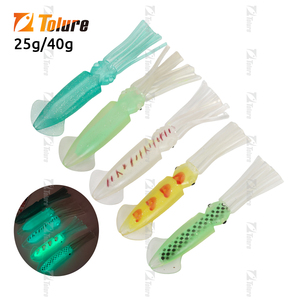 Nouveau OEM 25g 40g coloré en caoutchouc souple poulpe appât lumineux calmar jupe pêche leurres souples - Product Image 1
