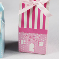 Boîte à bonbons en papier de style européen pour bébé, boîte cadeau de mariage