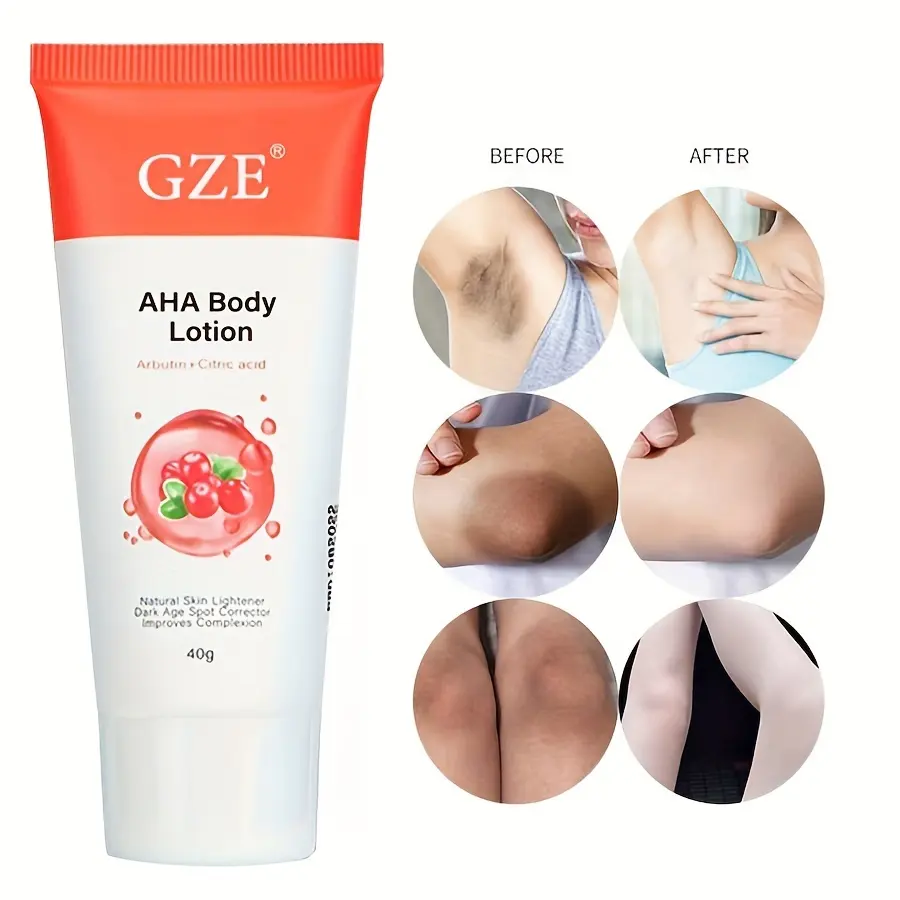 GZE AHA BODY LOTION Daily Moisturizer Hydrates Exfoliates Anti-Aging for Rough Bumpy Skin Moisturizing Smooth Even Pigmentation