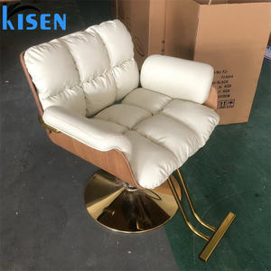 Venta caliente de Kisen, muebles de salón de belleza y peluquería de lujo y silla de barbero de peluquería de acero inoxidable para <span class=keywords><strong>mujer</strong></span> de barbería - Product Image 6