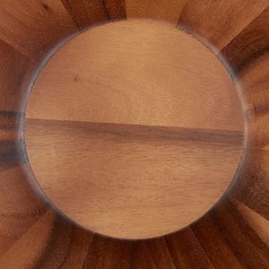 Custom Logo Acacia Wooden Salad Bowl Large Round Wood Serving Bowl for <strong>Pasta</strong> Popcorn Fruits Dining Catering Tabletop - Product Image 5