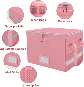 Caja Organizadora de Archivos Ignífuga de PU con Logotipo Personalizado, Certificación UL94, Asa, Portátil, Multicapa, Productos de Archivo Colgantes en Tendencia - Product Image 4