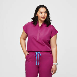 Bestex लक्जरी शिकन प्रतिरोधी गुलाबी प्राकृतिक स्क्रब में सबसे ऊपर कपास स्क्रब में सबसे ऊपर मुद्रित डॉक्टर के लिए नर्स वर्दी - Product Image 1