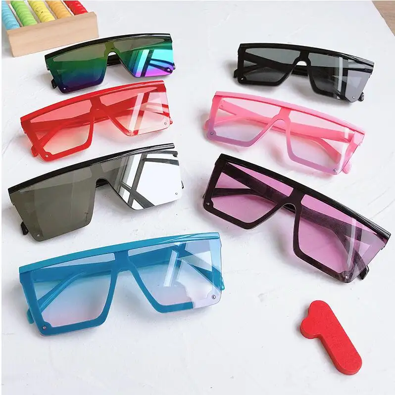 Kind 2022 Mode Plastic Kinderen Vierkante Zonnebril Kinderen Roze Zonnebril Meisjes Jongens Baby Zonnebril UV400 Oculos