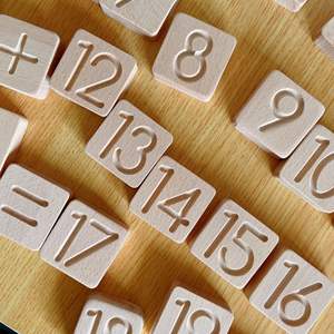 Juguetes Montessori JET OEM, Bloques de Construcción de Madera con Números para Operaciones Matemáticas, Material Didáctico, Juguetes Educativos de Madera de Haya - Product Image 4