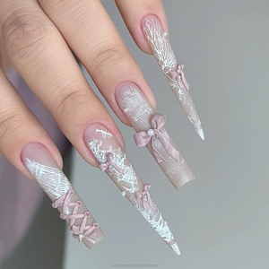 <span class=keywords><strong>Uñas</strong></span> <span class=keywords><strong>Largas</strong></span> y Afiladas de Color Violeta Oscuro de Lujo con <span class=keywords><strong>Rosas</strong></span> de Resina 3D - Product Image 6