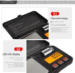 Großhandel Digital Smart Portable Mini Hochgenaue faltbare kommerzielle Edelstein Karat Diamant Schmuck Milligramm Edelstein Skala - Product Image 5