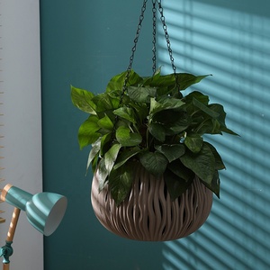 Vaso da fiori appeso in plastica Rattan vuoto cesto appeso zucca addensata bellezza orchidea verde aneto edera pianta verde a tenuta stagna - Product Image 5