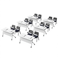 Table d'entraînement multifonctionnelle pratique, bureau mobile silencieux, table pliable, table de conférence simple à assembler, en bois, nouveau style chinois