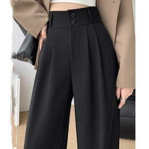 Manufactory Custom Style or Logo ODM Elegant Wide Leg Pants <strong>Women</strong> High Waist <strong>Baggy</strong> Pants Office Ladies Fashion Loose <strong>Trouser</strong> - Product Image 4