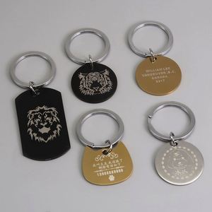 Llavero de Acero Inoxidable Personalizado con Logotipo, Etiqueta de Identificación Antipérdida para Mascotas, Placa de Identificación para Perros de Acero Inoxidable, Colgante de Metal con Logotipo Grabado con Láser - Product Image 4