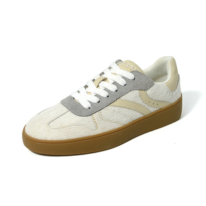 Zapatos Casuales Minimalistas Beige para Mujer, Logotipo Personalizado, MOQ Bajo, Zapatillas Transpirables con Cordones, Zapatos de Moda Color Nude - Product Image 1