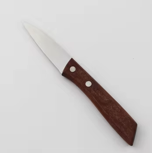 Set di 3 Coltelli da Intaglio in Acciaio Inox con Lame Diversificate per Bistecca, Verdure, Frutta, Manico in Legno per Arti Culinare - Product Image 4