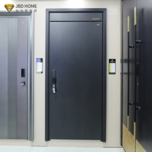 Puerta de Entrada Pivotante de Acero Inoxidable de Lujo Moderno, Puerta Principal de Seguridad Exterior con Cerradura Inteligente, Puerta de Entrada Principal Ignífuga - Product Image 2