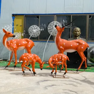 Escultura de Vidrio Pintado Geométrica para Jardín y Paisaje Exterior, Modelo Animal, Decoración de Superficie, Adornos Grandes para Inmobiliarias - Product Image 3