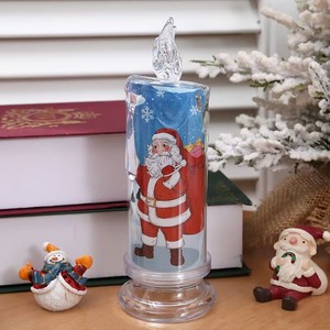 Velas blancas sin llama navideñas <span class=keywords><strong>con</strong></span> velas LED de mecha móvil parpadeante <span class=keywords><strong>con</strong></span> pilas de Papá Noel <span class=keywords><strong>con</strong></span> temporizador remoto - Product Image 4