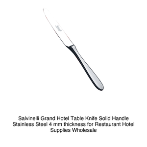 Couteau de table Salvinelli Grand Hotel avec manche solide, acier inoxydable 18/10, épaisseur 4 mm - Product Image 2