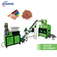 Ligne de production personnalisée pour le recyclage des câbles usagés, machine de granulation de fil de cuivre Gomine avec pré-déchiqueteur et convoyeur d'alimentation