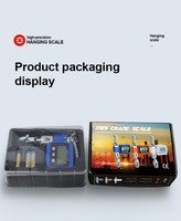Báscula de Grúa Portátil de 500 kg con Pantalla Digital Electrónica, Báscula de Eje con Gancho de 300 kg, Verificador de Peso