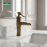Robinet de salle de bain vintage en laiton doré, design cygne, moderne et luxueux, mitigeur monocommande eau chaude et froide pour lavabo, idéal pour la maison et l'hôtel
