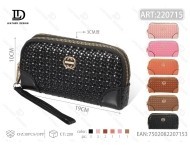 Borsa Clutch con Perline e Chiusura a Cerniera per Eventi Serali, Borsa da Donna a Tinta Unita - Product Image 1