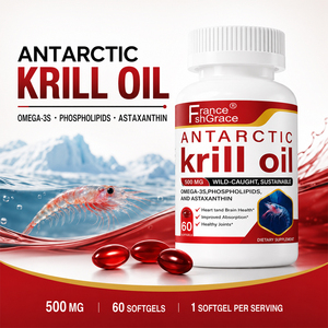 Huile de Krill Premium Shecome 500mg Oméga 3 en gélules molles pour adultes – Soutient la mobilité des articulations et la fonction mentale – 60 gélules d'huile de Krill - Product Image 2