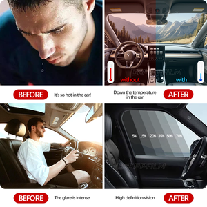 La película ahumada más barata Protecciones Ventanas Modernas Película teñida Película de control <span class=keywords><strong>solar</strong></span> Vitres Auto Insulfilm Car Window Stickers - Product Image 6